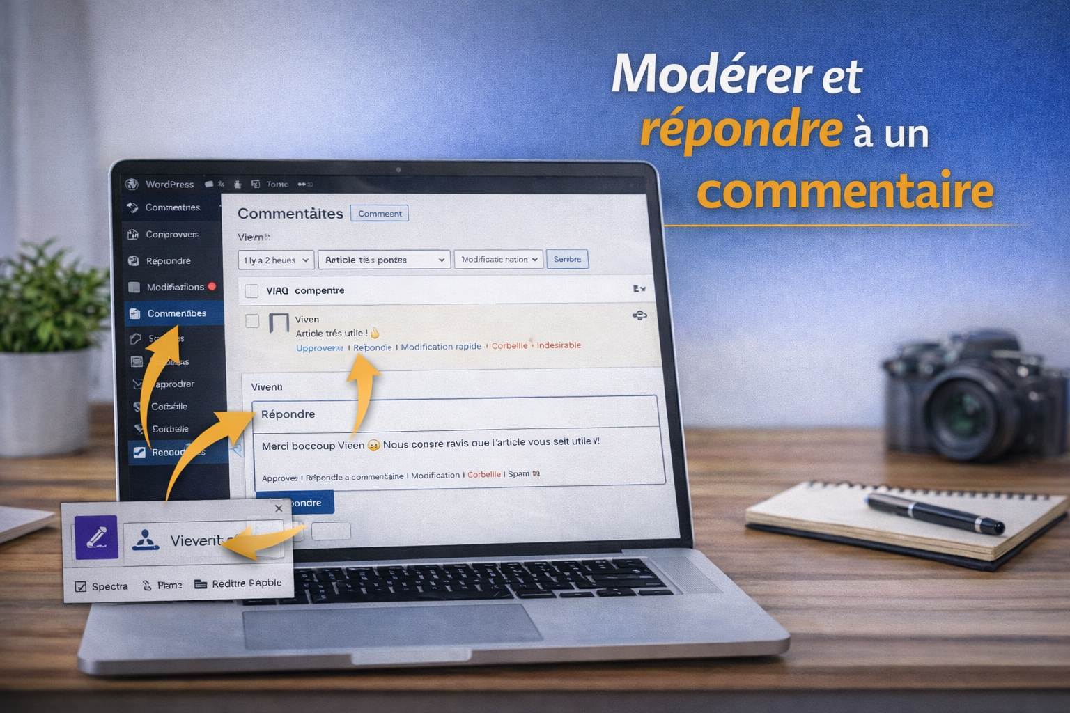 Modérer et répondre à un commentaire