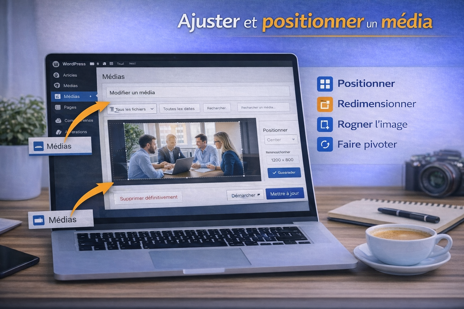 Ajuster et positionner un média