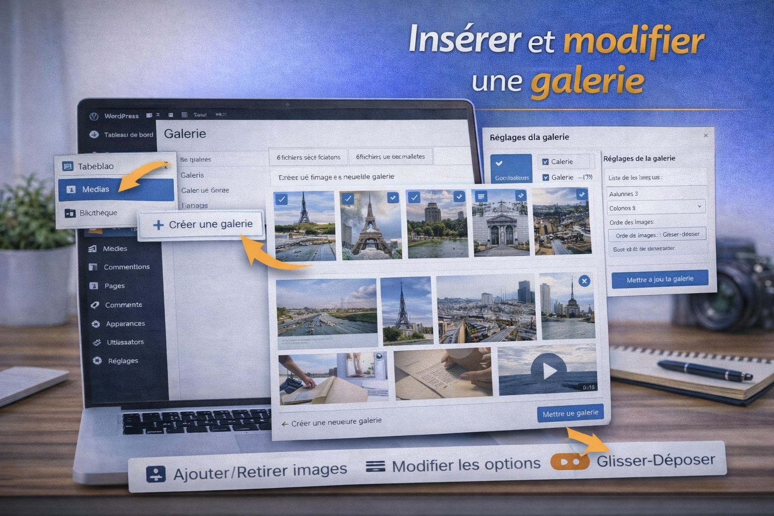 Insérer et modifier une galerie