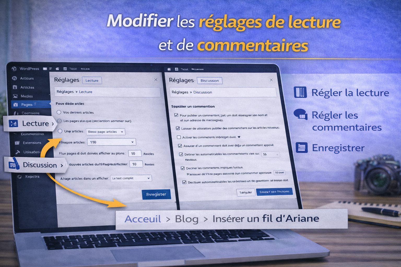 Modifier les réglages de lecture et de commentaires