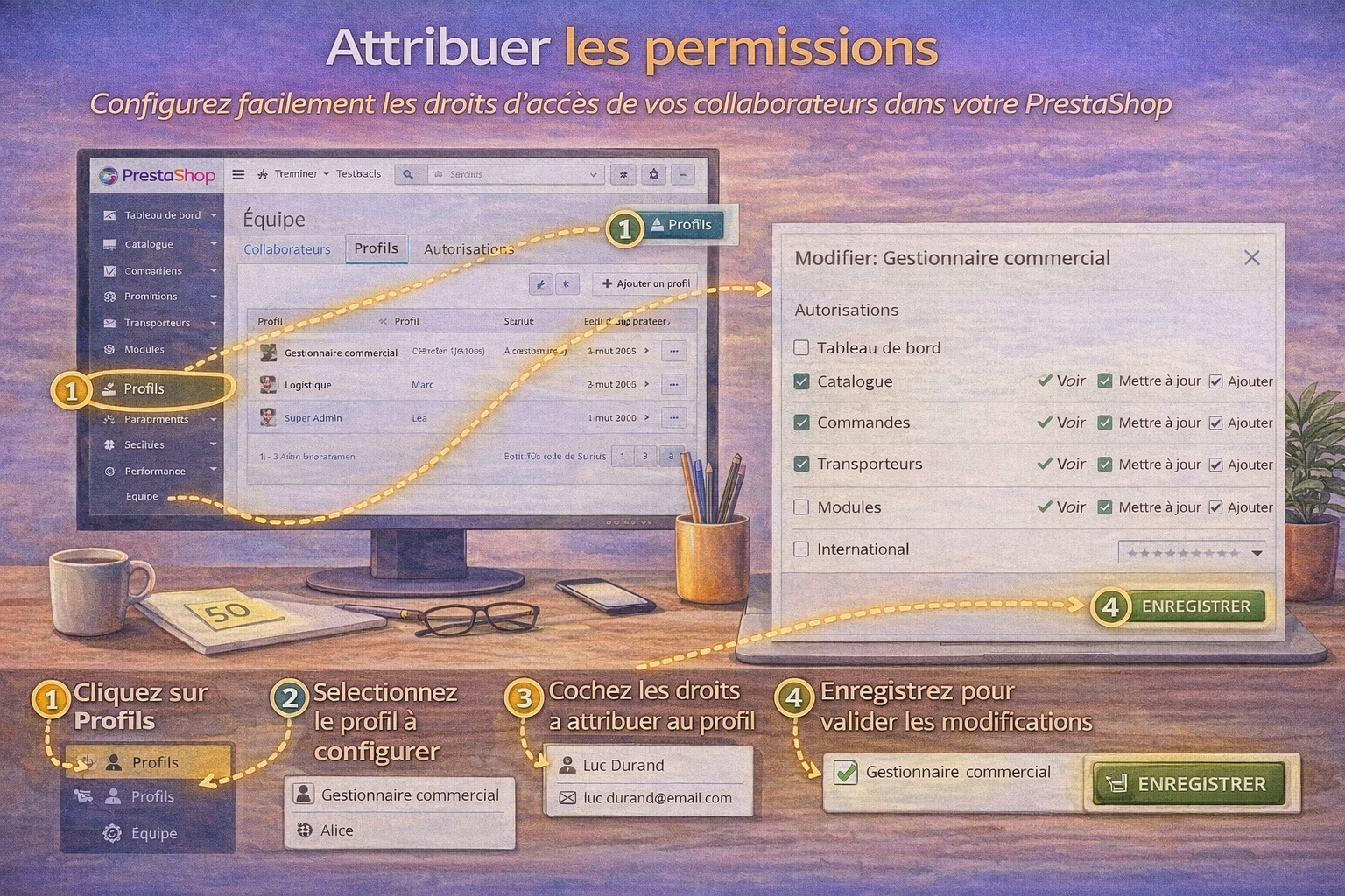 Attribuer les permissions