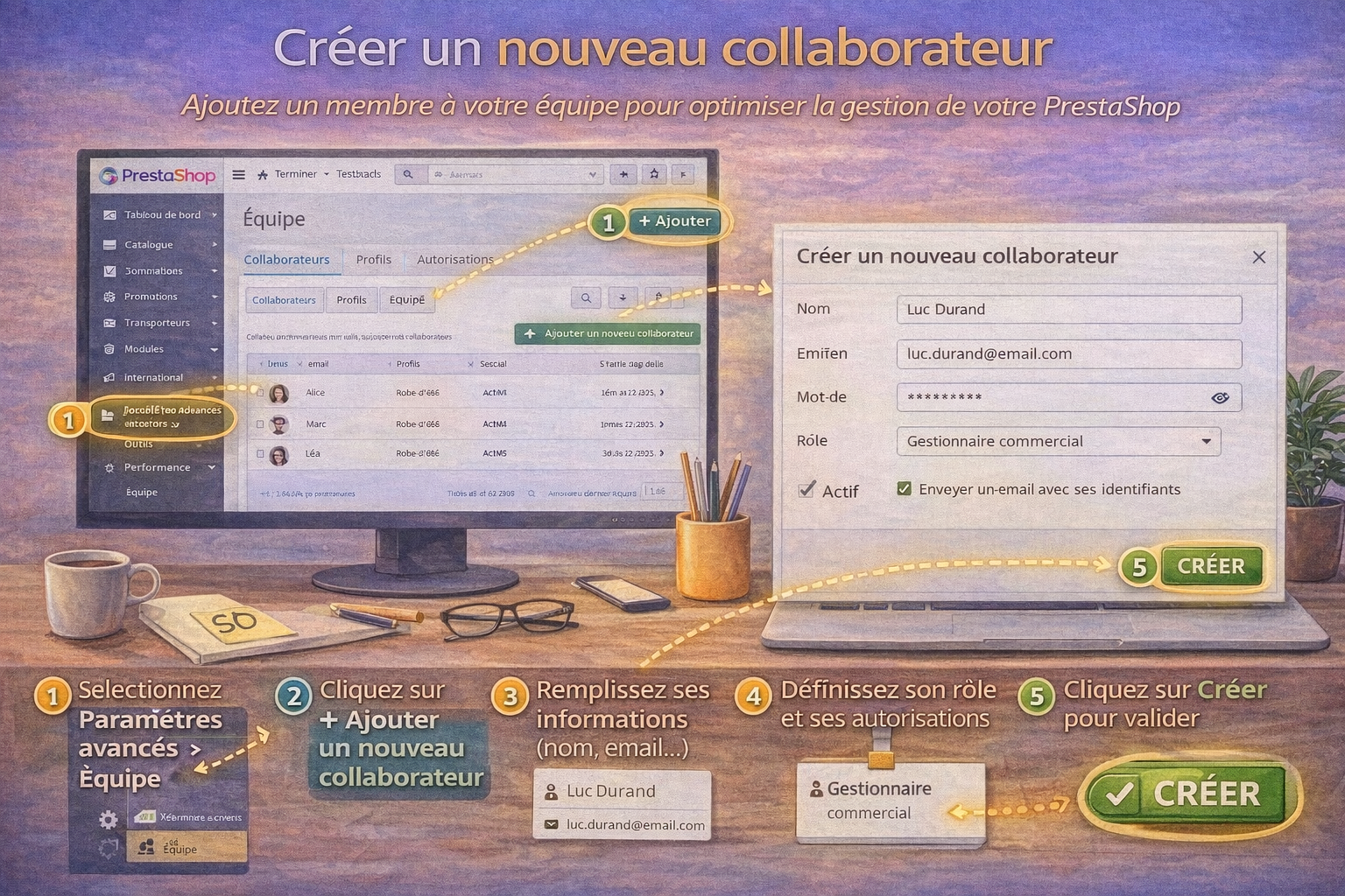 Créer un nouveau collaborateur