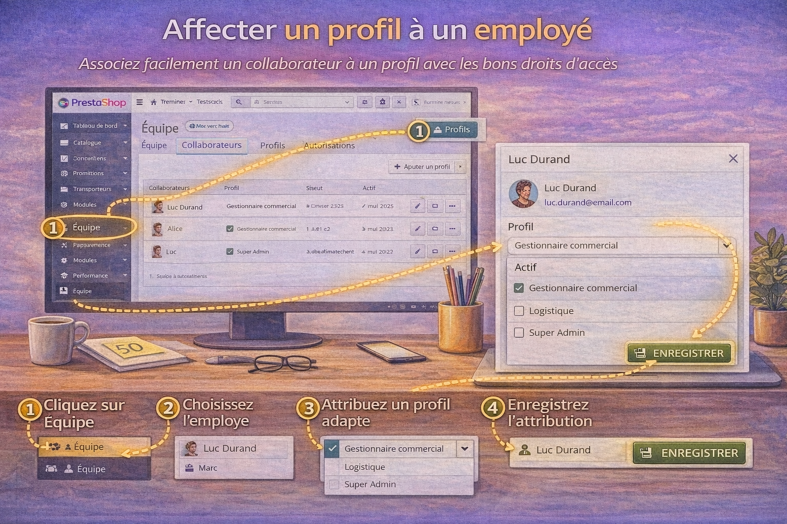 Affecter un profil à un employé