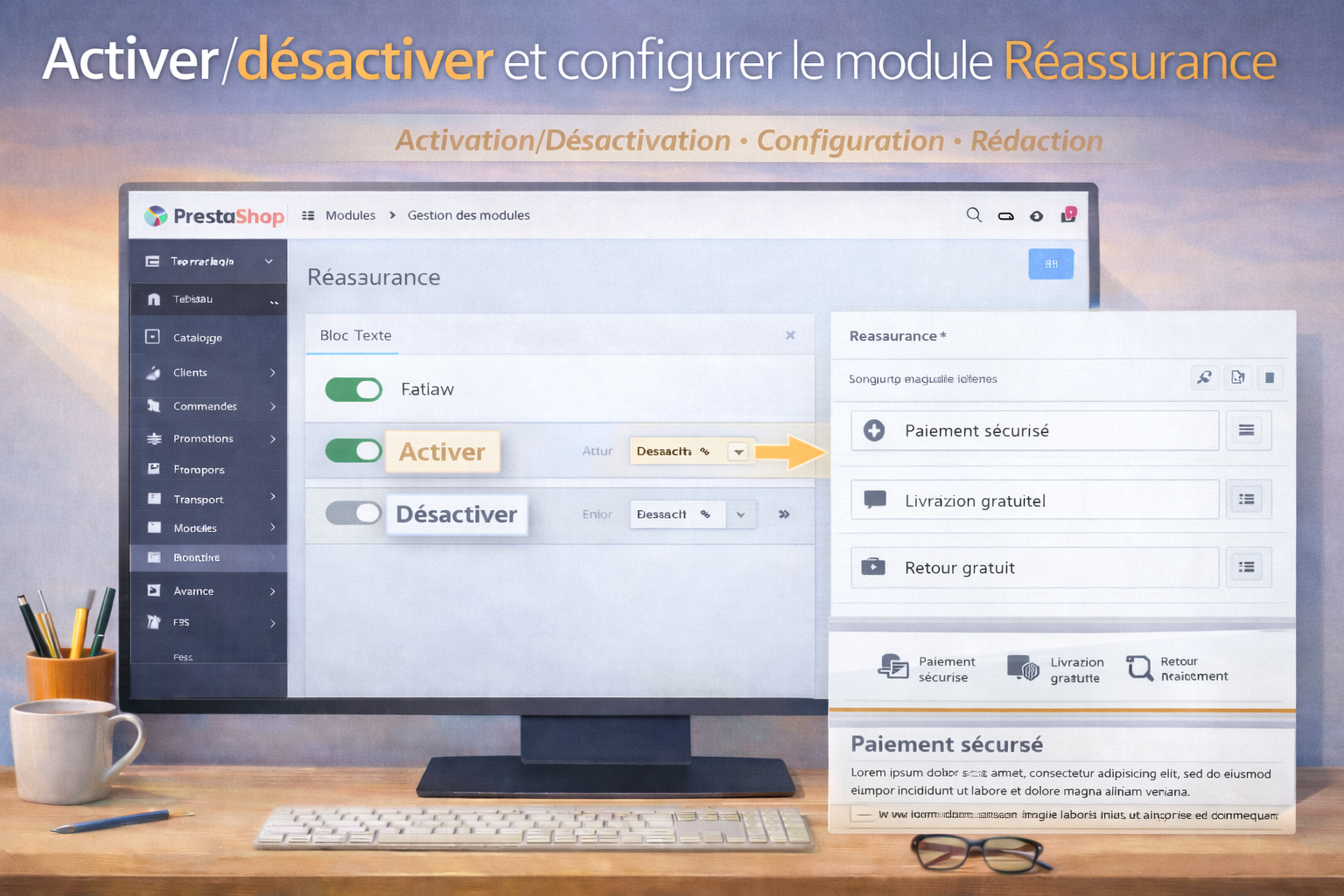 Activer, désactiver et configurer le module Réassurance