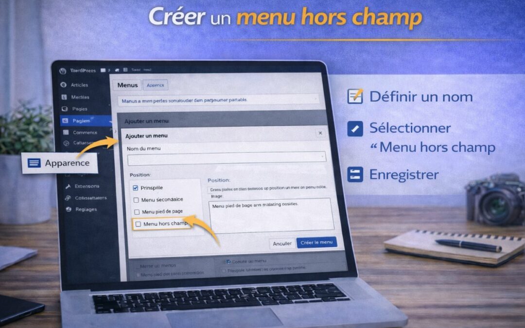 Créer un menu hors champ dans WordPress