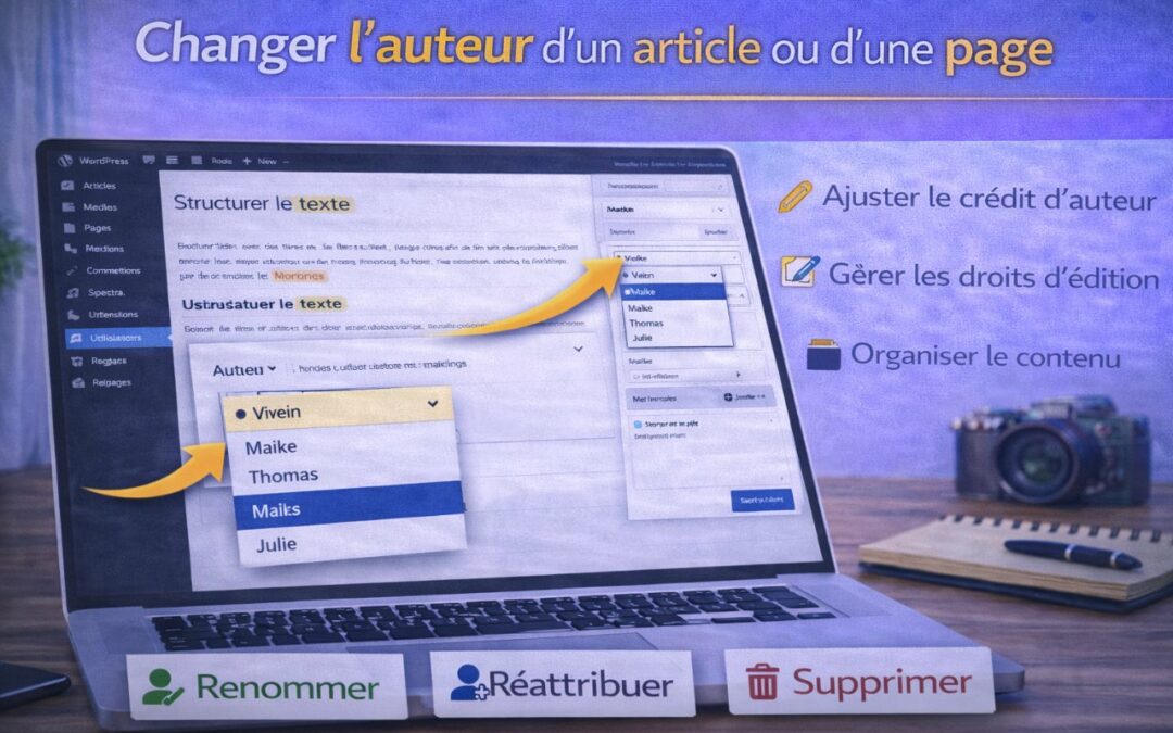 Changer l’auteur d’un article ou d’une page dans WordPress