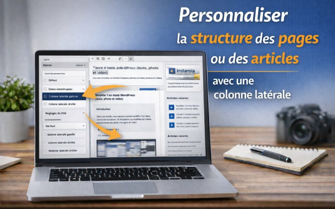 Personnaliser la structure des pages ou des articles avec une colonne latérale dans WordPress