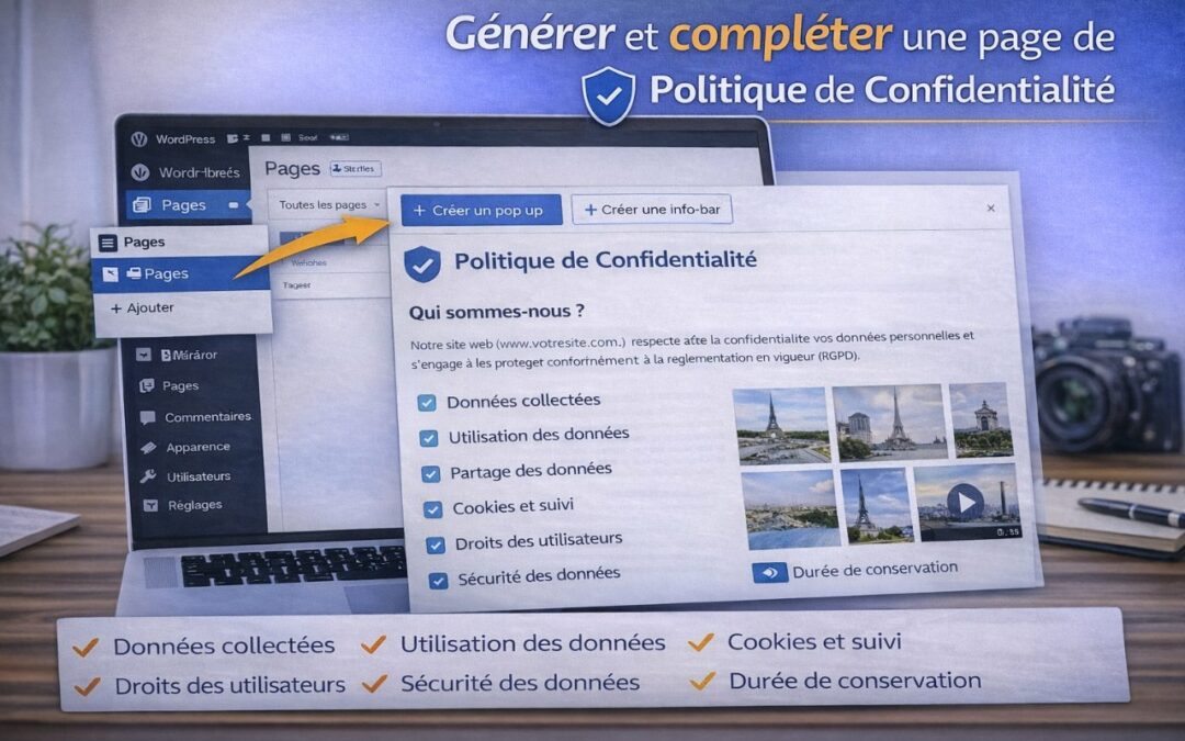 Générer et compléter une page de politique de confidentialité dans WordPress