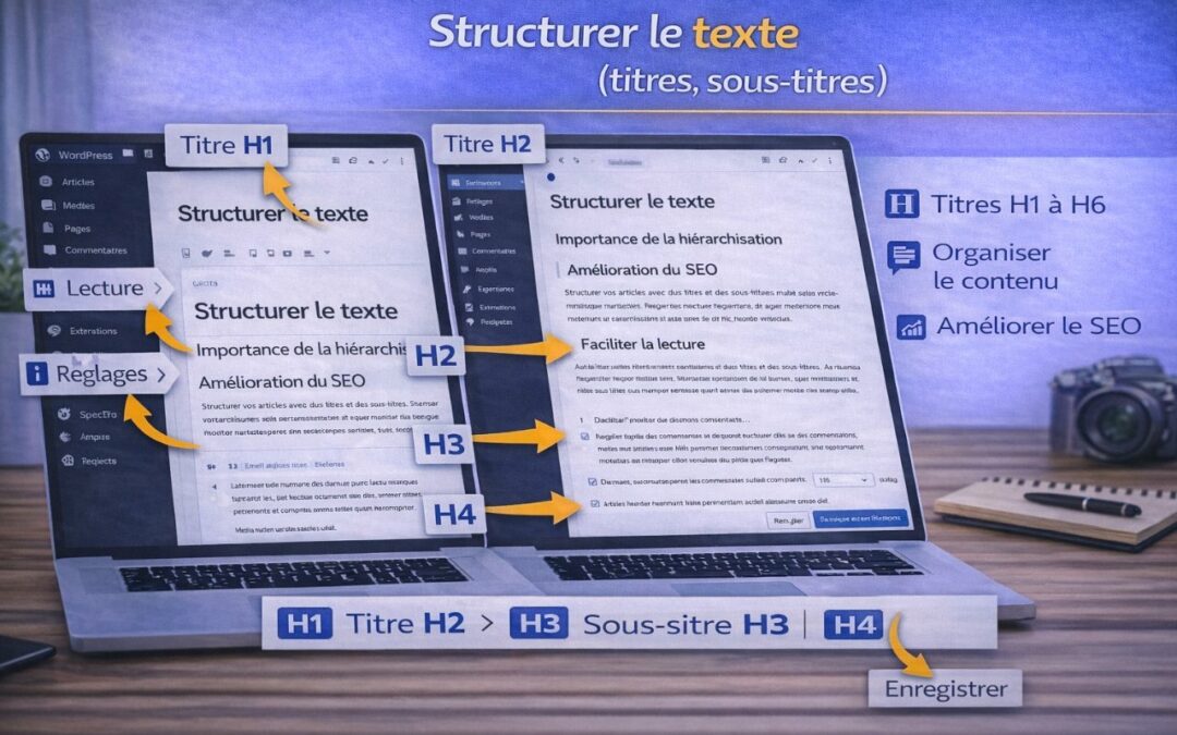 Structurer le texte dans WordPress (titres, sous-titres)