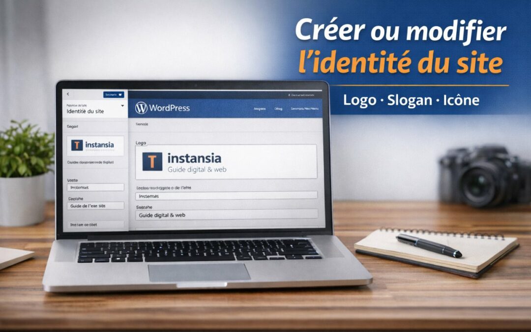 Créer ou modifier l’identité du site dans WordPress (logo, slogan, icône)