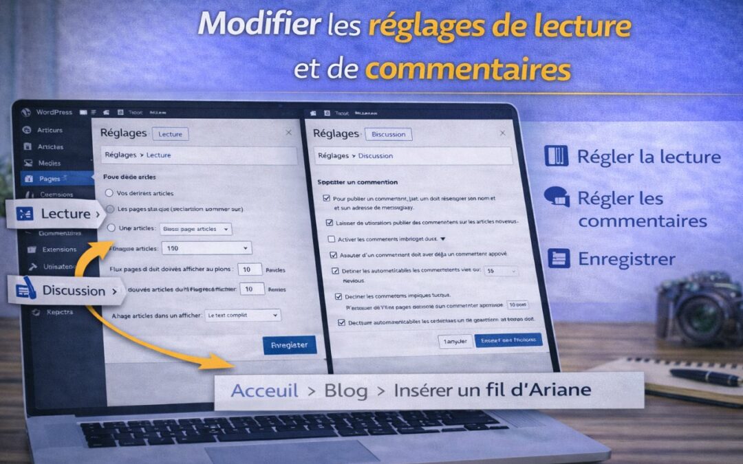 Modifier les réglages de lecture et de commentaires dans WordPress