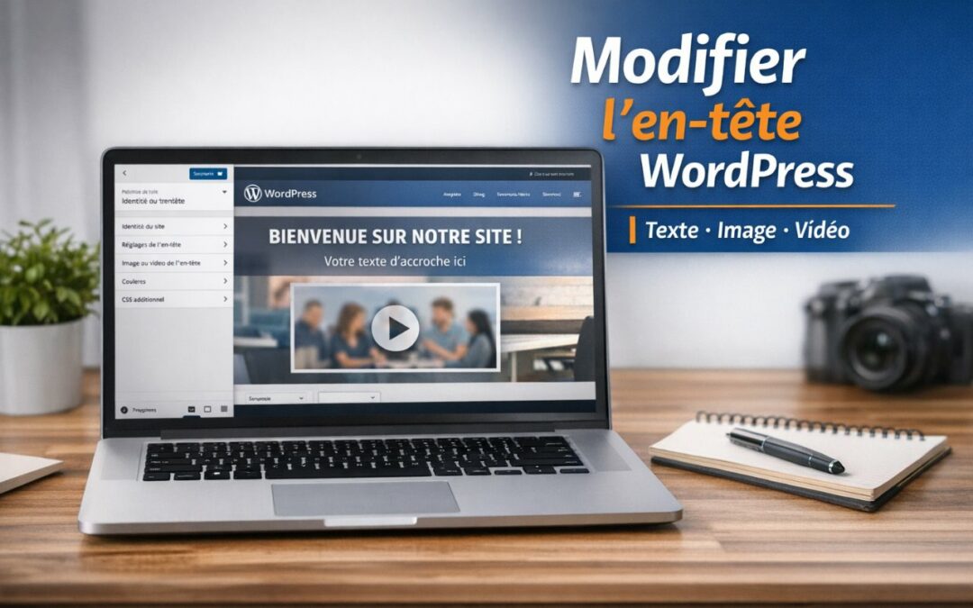 Modifier l’en-tête dans WordPress (texte, photo et vidéo)