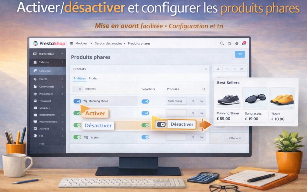 Activer, désactiver et configurer les produits phares dans PrestaShop