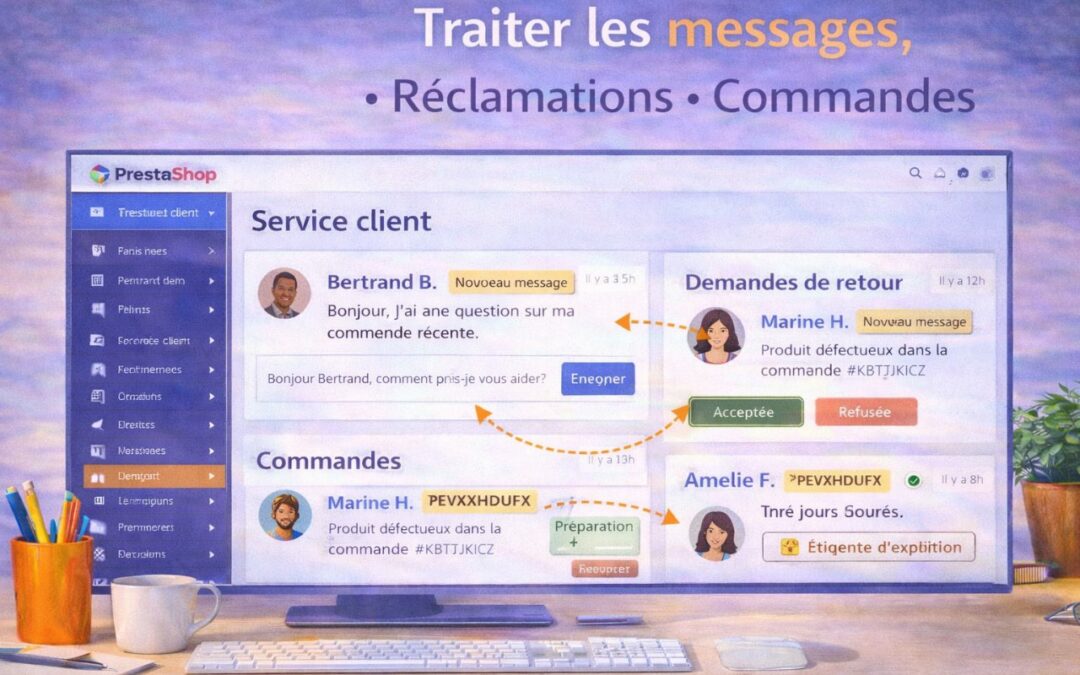 Traiter les messages, les réclamations et les commandes dans PrestaShop
