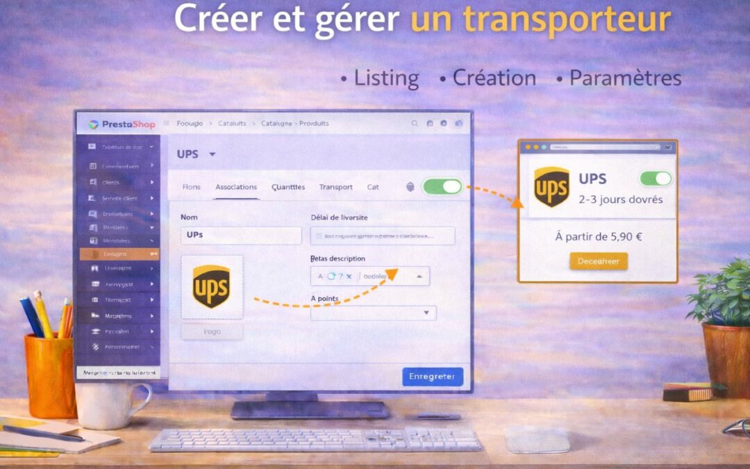Créer et gérer un transporteur dans PrestaShop