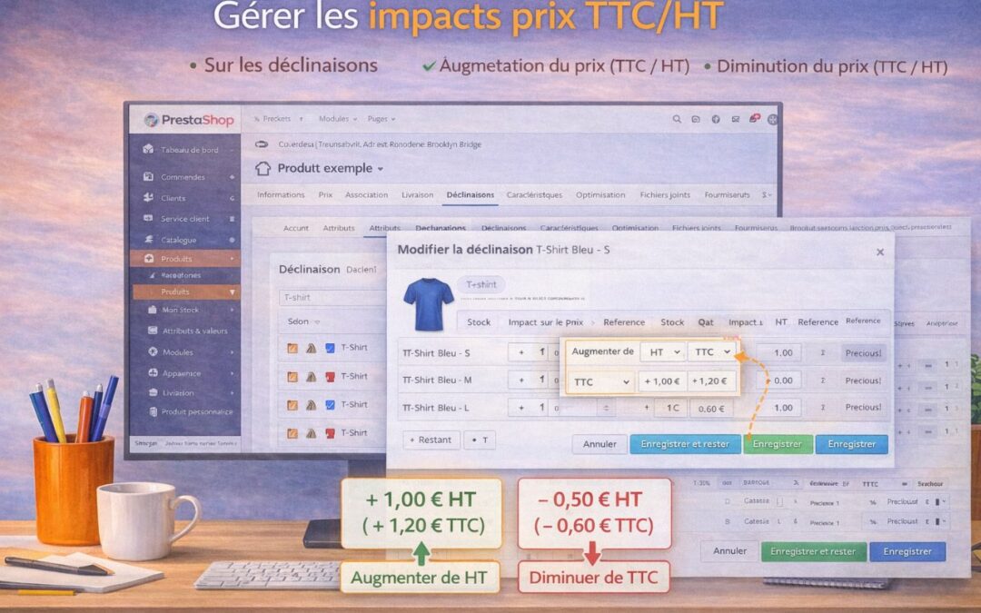 Gérer les impacts prix TTC / HT dans PrestaShop