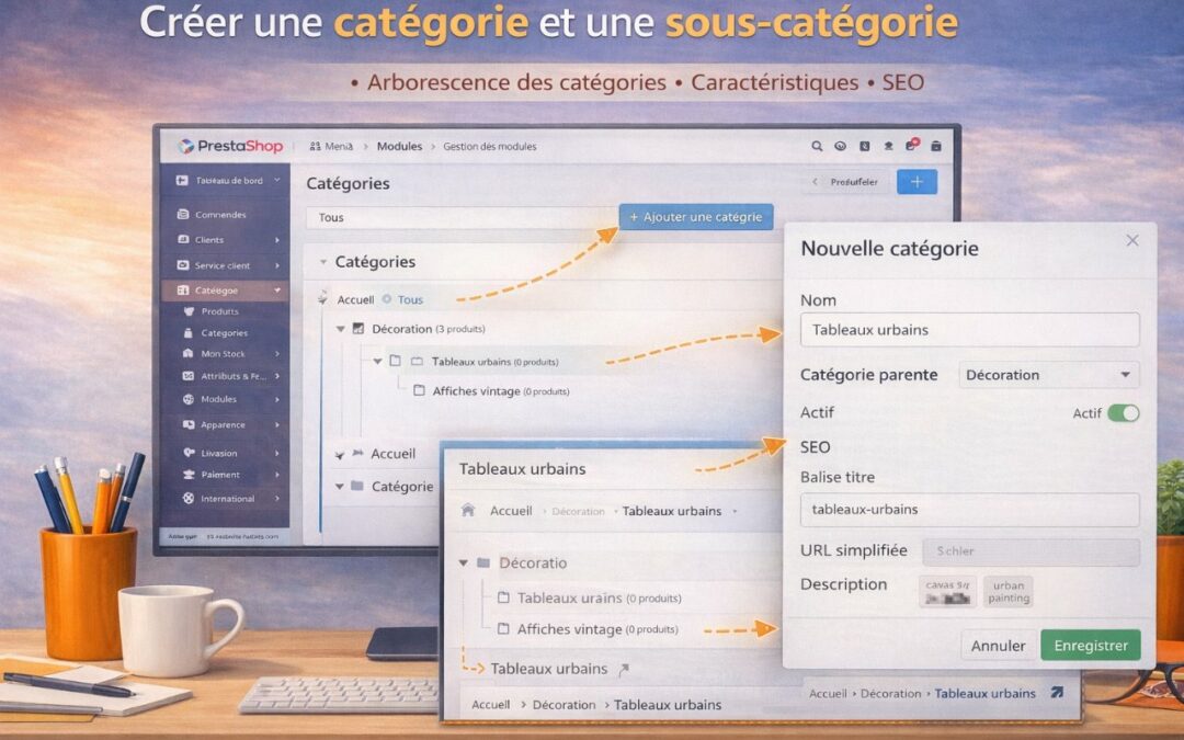 Créer une catégorie et une sous-catégorie dans PrestaShop