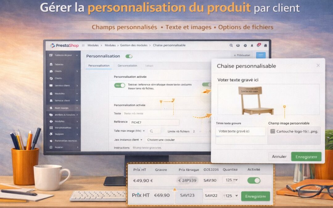 Gérer la personnalisation du produit par le client dans PrestaShop