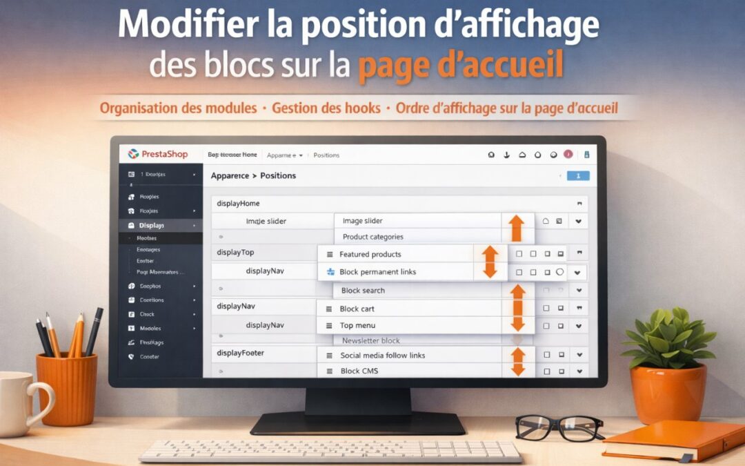 Modifier la position d’affichage des blocs sur la page d’accueil dans PrestaShop