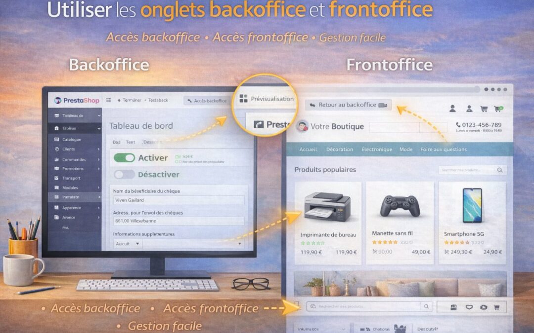 Utiliser le back office et le front office dans PrestaShop