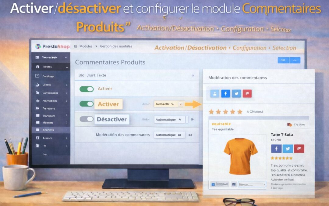 Activer, désactiver et configurer le module Commentaires Produits dans PrestaShop