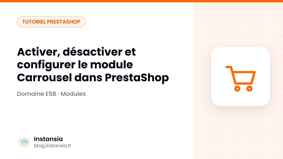 Activer, désactiver et configurer le module Carrousel dans PrestaShop