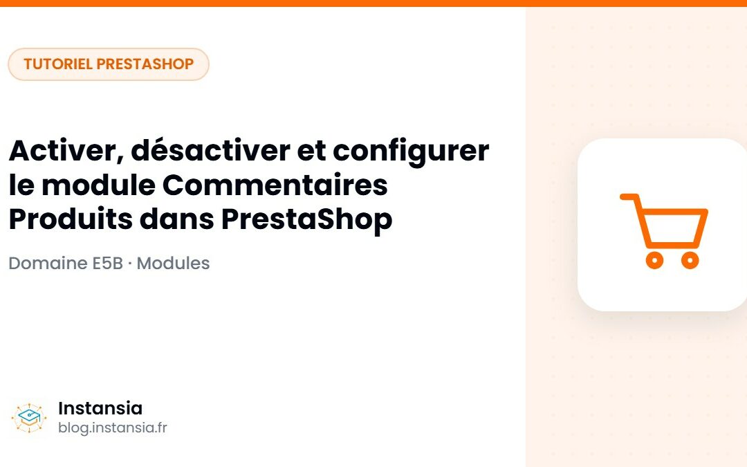 Activer, désactiver et configurer le module Commentaires Produits dans PrestaShop