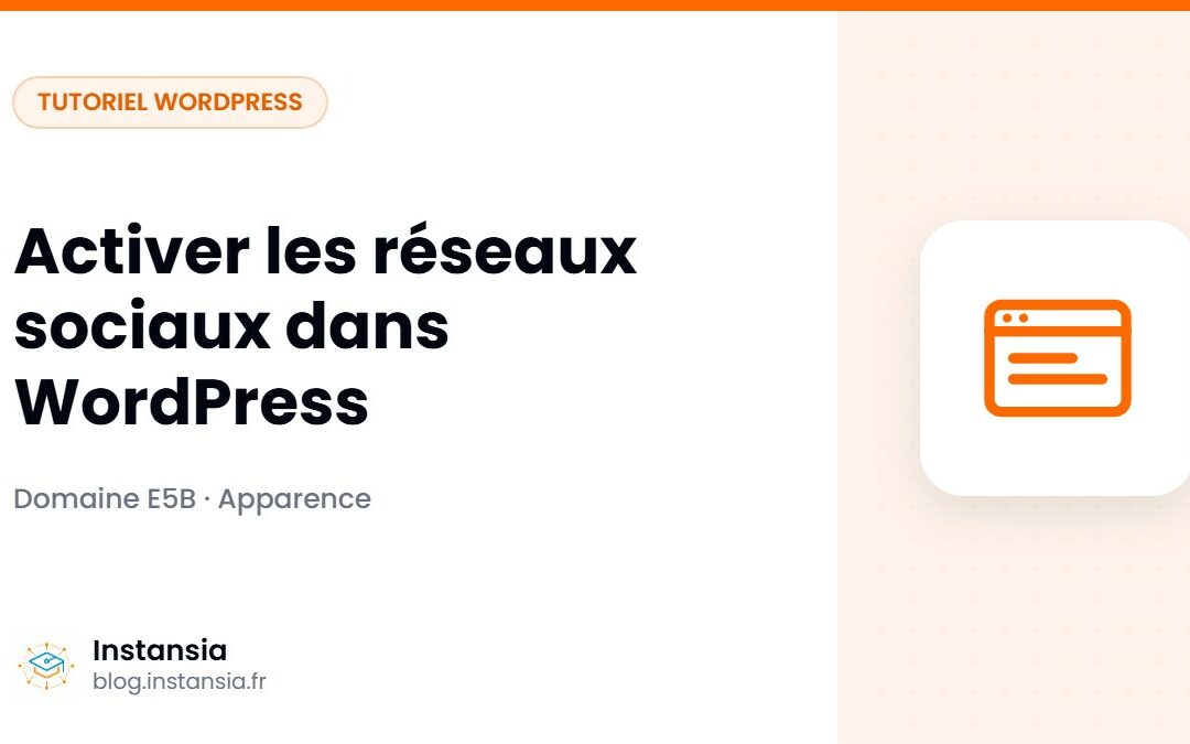 Activer les réseaux sociaux dans WordPress