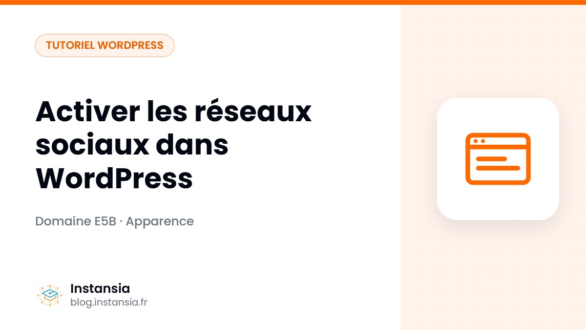Activer les réseaux sociaux dans WordPress
