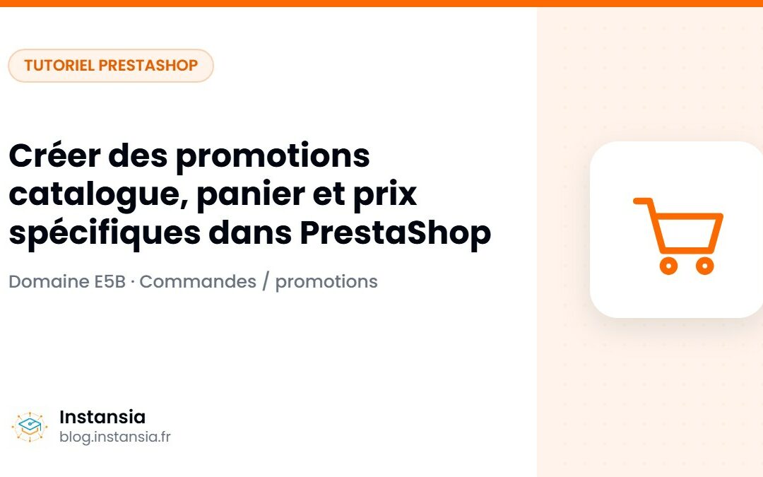Créer des promotions catalogue, panier et prix spécifiques dans PrestaShop