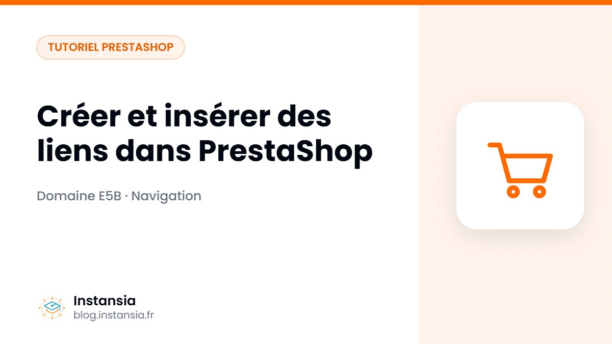 Créer et insérer des liens dans PrestaShop