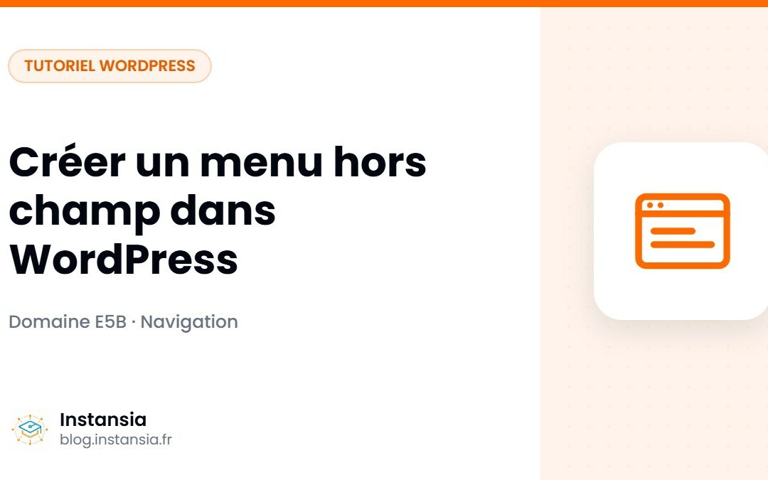 Créer un menu hors champ dans WordPress