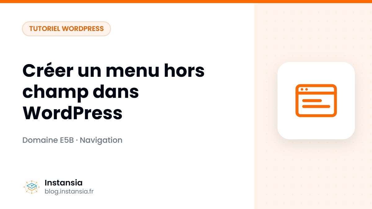 Créer un menu hors champ dans WordPress