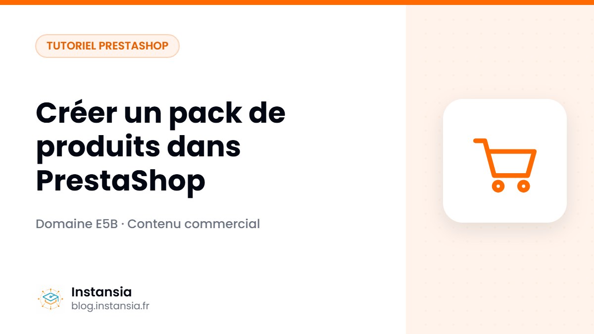 Créer un pack de produits dans PrestaShop