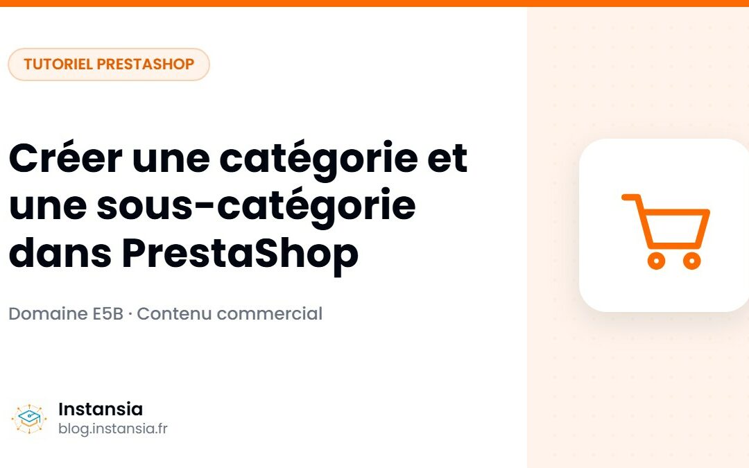 Créer une catégorie et une sous-catégorie dans PrestaShop