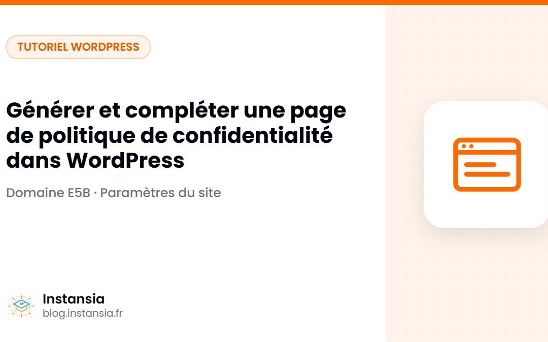 Générer et compléter une page de politique de confidentialité dans WordPress