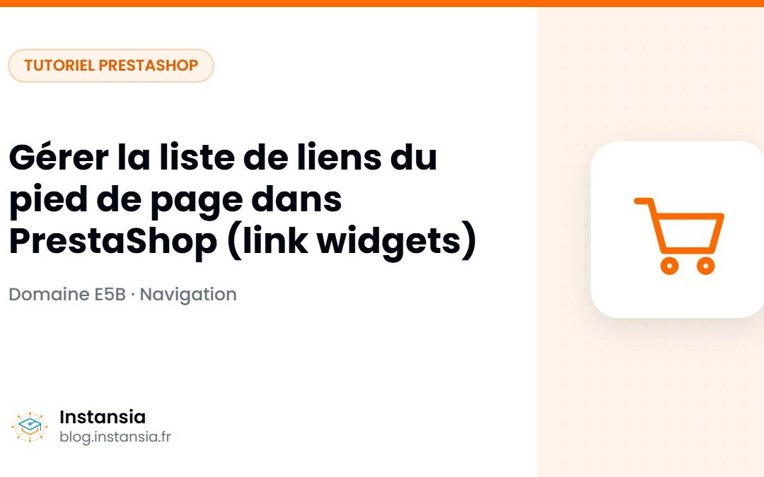 Gérer la liste de liens du pied de page dans PrestaShop (link widgets)