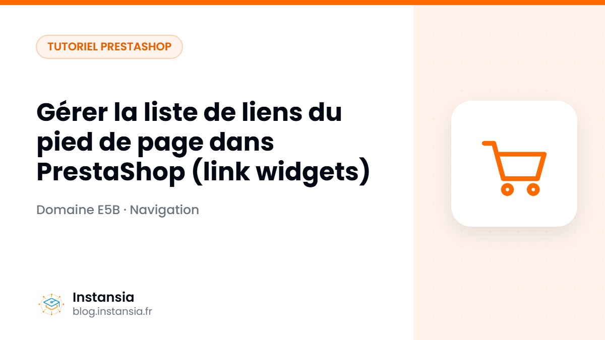 Gérer la liste de liens du pied de page dans PrestaShop (link widgets)