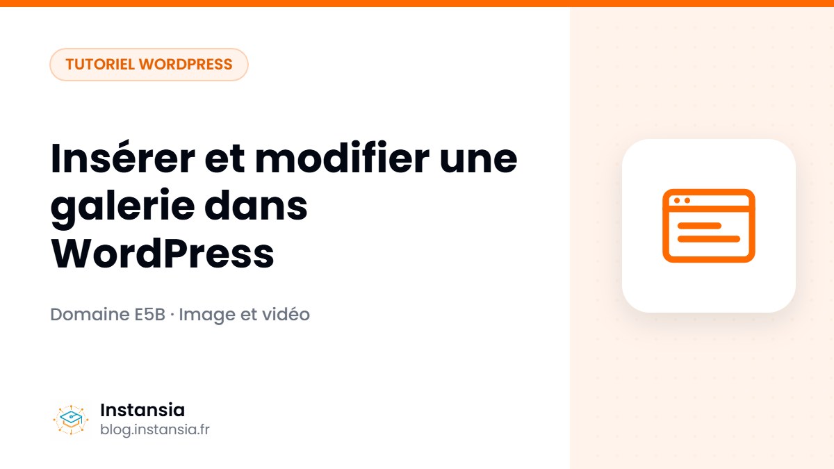 Insérer et modifier une galerie dans WordPress