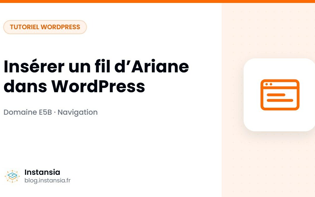 Insérer un fil d’Ariane dans WordPress
