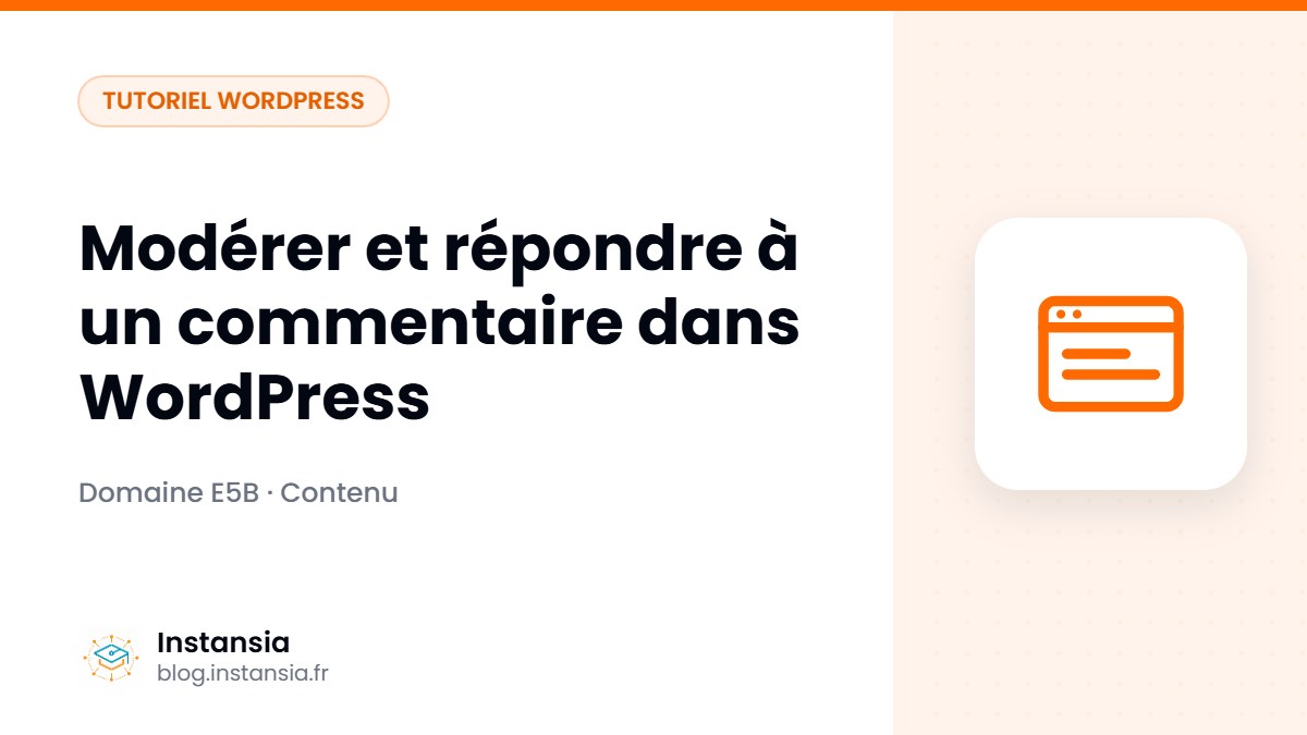 Modérer et répondre à un commentaire dans WordPress