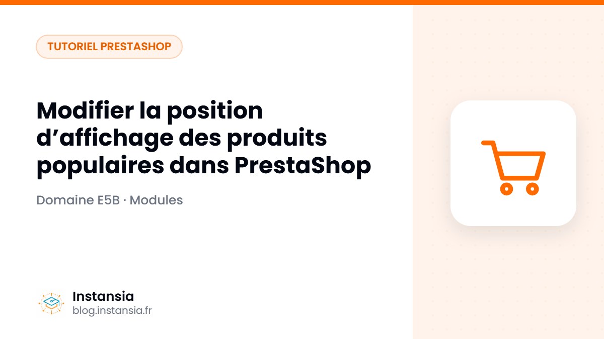 Modifier la position d’affichage des produits populaires dans PrestaShop