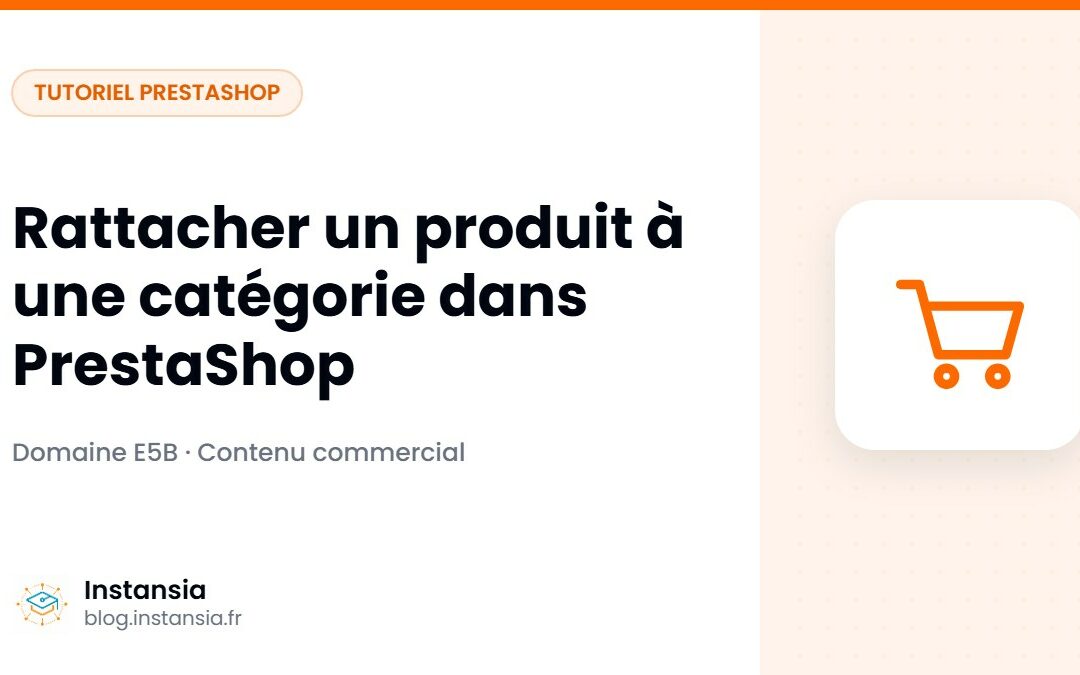 Rattacher un produit à une catégorie dans PrestaShop