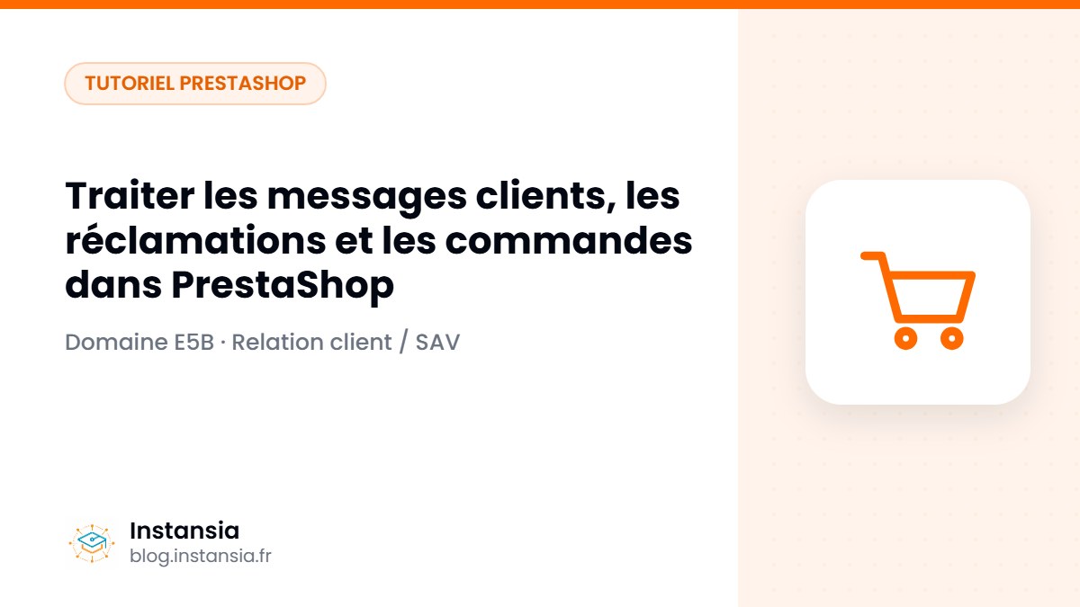 Traiter les messages clients, les réclamations et les commandes dans PrestaShop