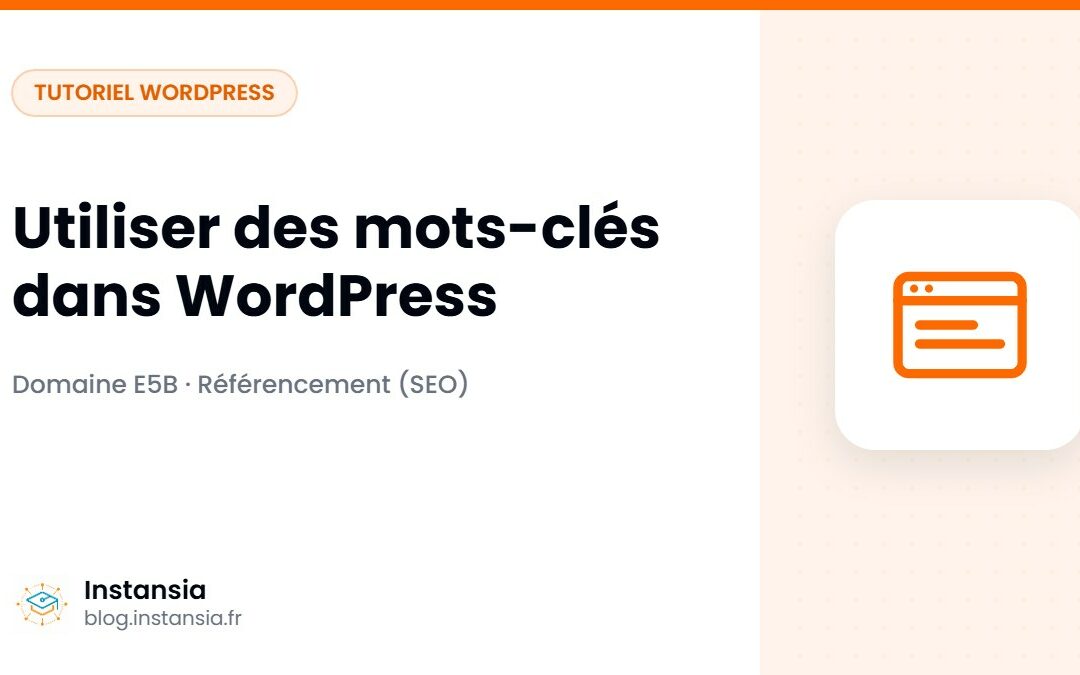 Utiliser des mots-clés dans WordPress