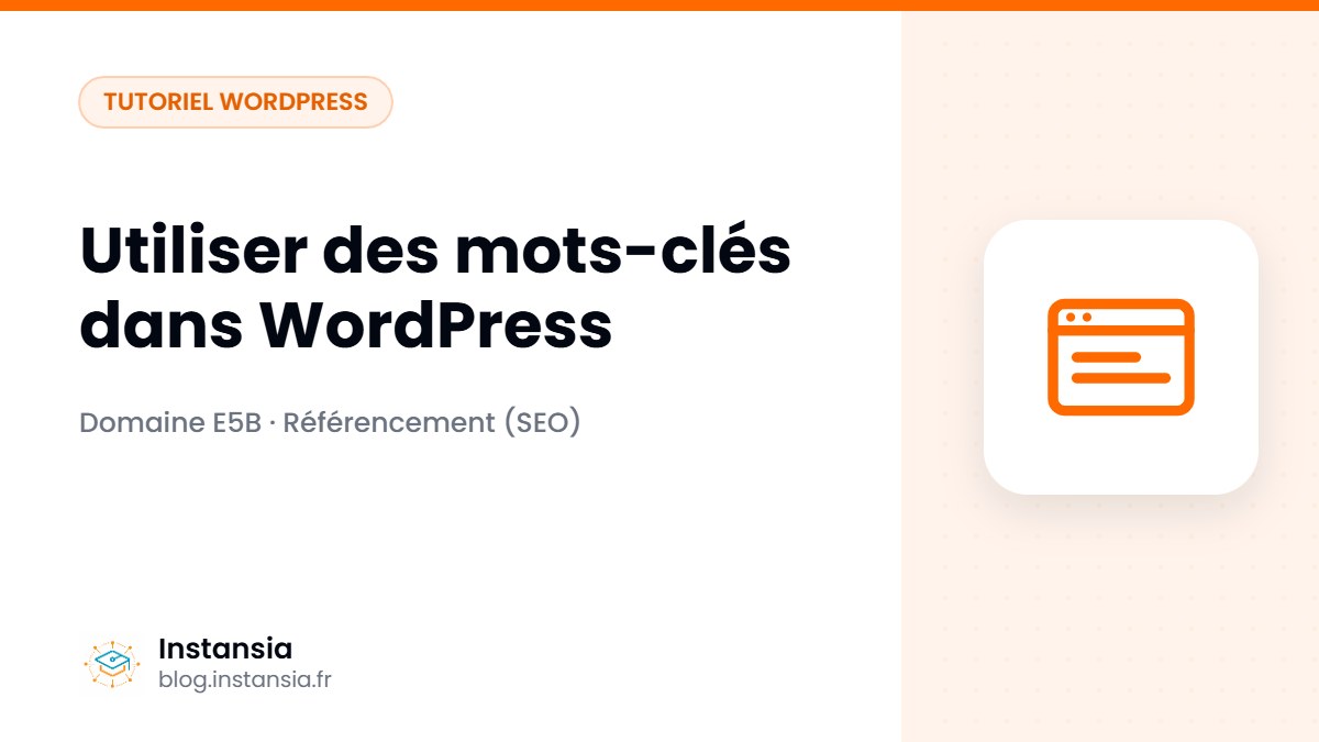 Utiliser des mots-clés dans WordPress